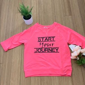 NWT pink lotus “start your journey” sweatshirt